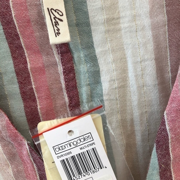 Elan Striped Tie Front Top Size M - Picture 9 of 15